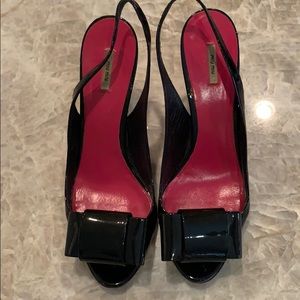 Miu Miu patent sling backs shoes